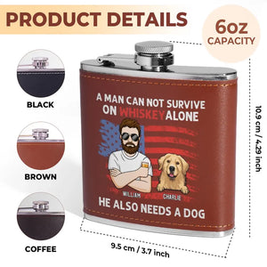 Everyone Thinks They Have The Best Dog - Dog Personalized Custom Hip Flask - Father's Day, Gift For Pet Owners, Pet Lovers