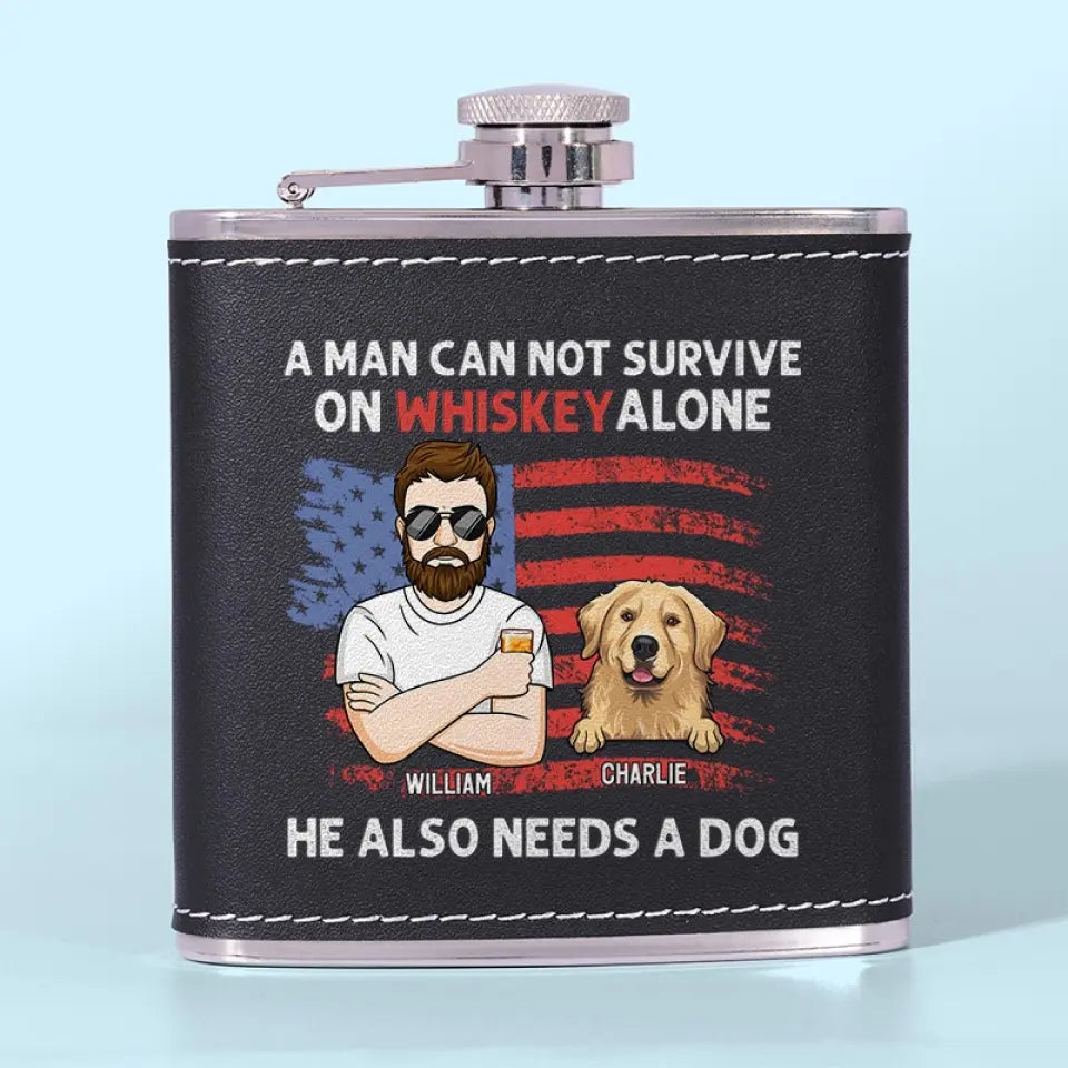 Everyone Thinks They Have The Best Dog - Dog Personalized Custom Hip Flask - Father's Day, Gift For Pet Owners, Pet Lovers