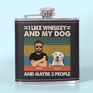 A Dog Is A Bond Between Strangers - Dog Personalized Custom Hip Flask - Father's Day, Gift For Pet Owners, Pet Lovers