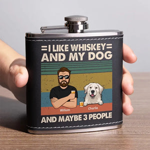 A Dog Is A Bond Between Strangers - Dog Personalized Custom Hip Flask - Father's Day, Gift For Pet Owners, Pet Lovers