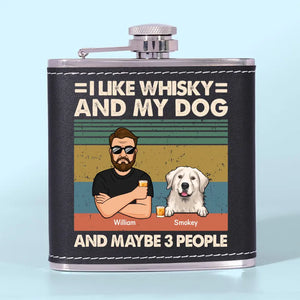 A Dog Is A Bond Between Strangers - Dog Personalized Custom Hip Flask - Father's Day, Gift For Pet Owners, Pet Lovers