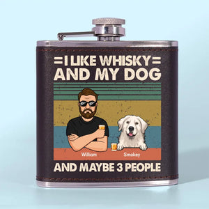 A Dog Is A Bond Between Strangers - Dog Personalized Custom Hip Flask - Father's Day, Gift For Pet Owners, Pet Lovers