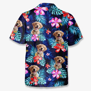 Custom Photo It's Summer & Time For Wandering - Dog & Cat Personalized Custom Unisex Tropical Hawaiian Aloha Shirt - Summer Vacation Gift, Gift For Pet Owners, Pet Lovers