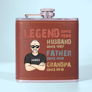 Dad You’ve Always Been My Hero - Family Personalized Custom Hip Flask - Father's Day, Gift For Dad, Grandpa