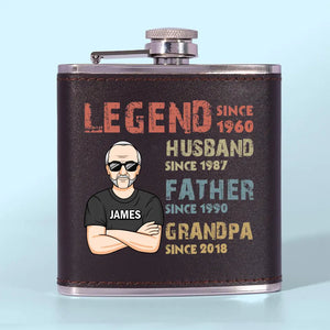 Dad You’ve Always Been My Hero - Family Personalized Custom Hip Flask - Father's Day, Gift For Dad, Grandpa