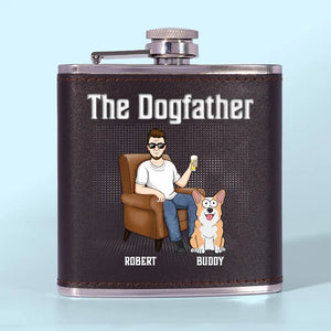 The Dog Is The God Of Frolic - Dog Personalized Custom Hip Flask - Father's Day, Gift For Pet Owners, Pet Lovers