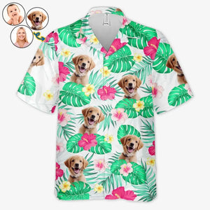 Custom Photo It's Summer Time - Dog & Cat Personalized Custom Unisex Tropical Hawaiian Aloha Shirt - Summer Vacation Gift, Gift For Pet Owners, Pet Lovers