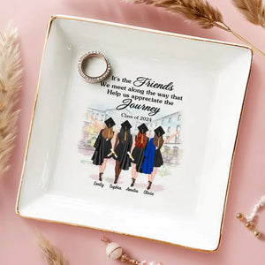 We Did It - Bestie Personalized Custom Jewelry Dish - Graduation Gift For Best Friends, BFF, Sisters