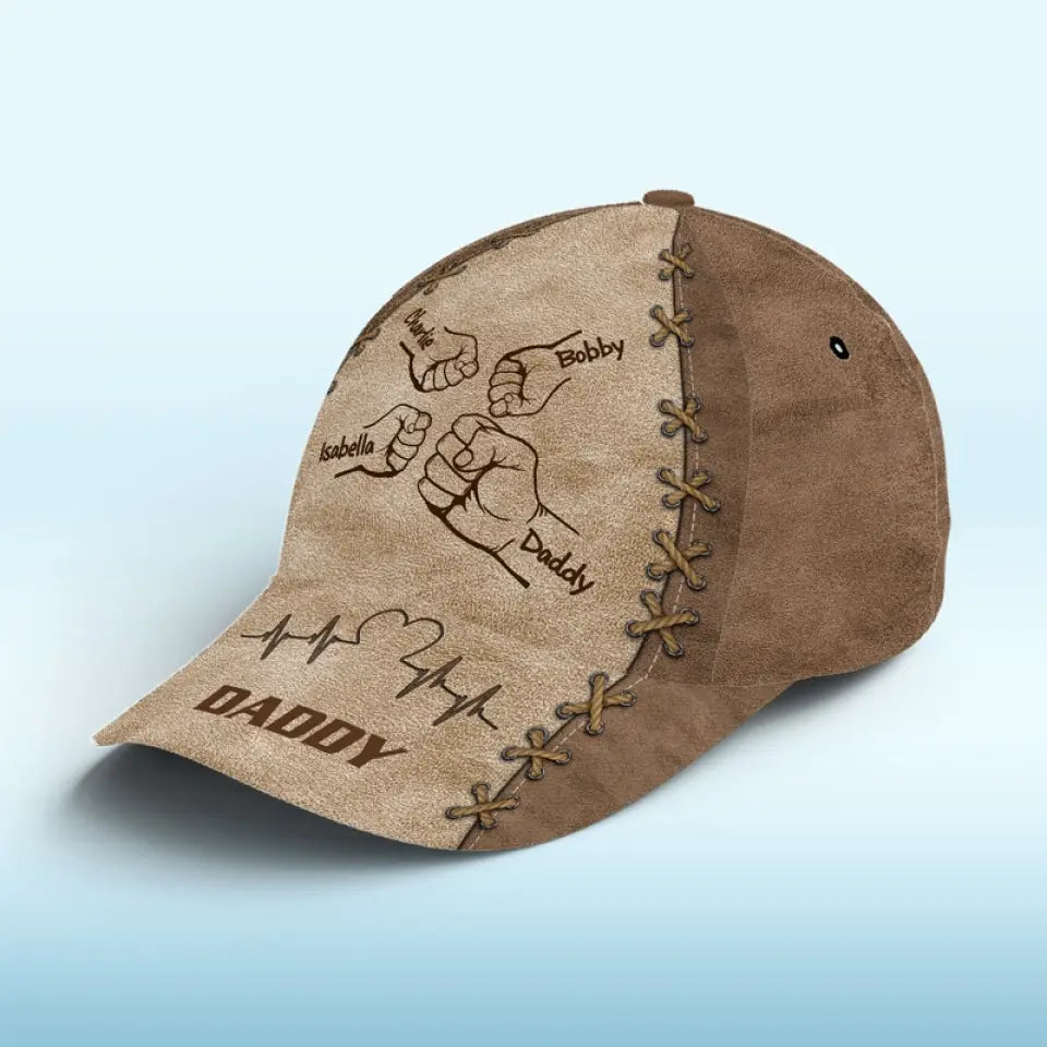 The Value Of A Loving Father Has No Price - Family Personalized Custom Hat, All Over Print Classic Cap - Father's Day, Gift For Dad, Grandpa