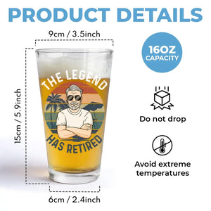 Everyday Is A Weekend - Personalized Custom Beer Glass - Appreciation, Retirement Gift For Coworkers, Work Friends, Colleagues