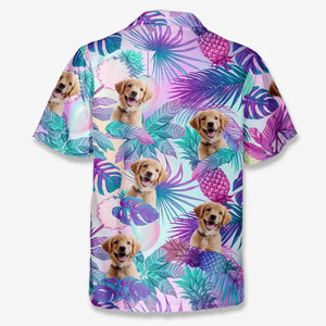 Custom Photo Summer Vibe - Dog & Cat Personalized Custom Unisex Tropical Hawaiian Aloha Shirt - Summer Vacation Gift, Gift For Pet Owners, Pet Lovers