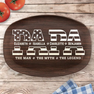 Like The Strength Of An Army - Family Personalized Custom Platter - Father's Day, Gift For Dad, Grandpa