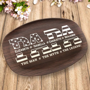 Like The Strength Of An Army - Family Personalized Custom Platter - Father's Day, Gift For Dad, Grandpa