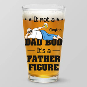 It's A Father Figure - Family Personalized Custom Beer Glass - Father's Day, Gift For Dad, Grandpa