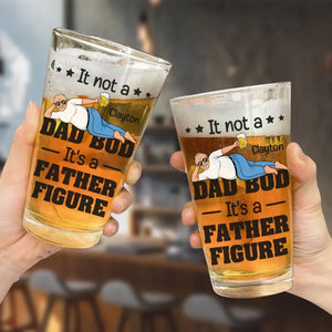 It's A Father Figure - Family Personalized Custom Beer Glass - Father's Day, Gift For Dad, Grandpa