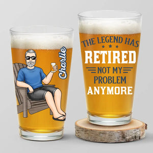 I'm Retired, You're Not - Personalized Custom Beer Glass - Appreciation, Retirement Gift For Coworkers, Work Friends, Colleagues