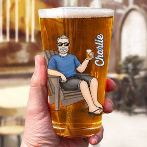 I'm Retired, You're Not - Personalized Custom Beer Glass - Appreciation, Retirement Gift For Coworkers, Work Friends, Colleagues