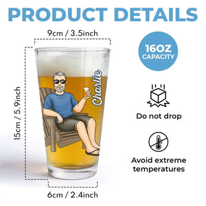 I'm Retired, You're Not - Personalized Custom Beer Glass - Appreciation, Retirement Gift For Coworkers, Work Friends, Colleagues