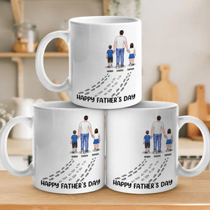 Happy Father's Day - Family Personalized Custom Mug - Father's Day, Gift For Dad