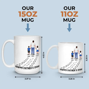 Happy Father's Day - Family Personalized Custom Mug - Father's Day, Gift For Dad