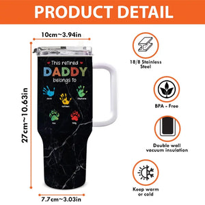 I'm A Professional Papa - Family Personalized Custom 40 Oz Stainless Steel Tumbler With Handle - Father's Day, Gift For Dad, Grandpa