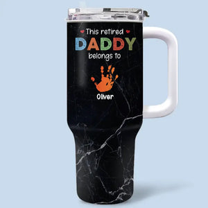 I'm A Professional Papa - Family Personalized Custom 40 Oz Stainless Steel Tumbler With Handle - Father's Day, Gift For Dad, Grandpa