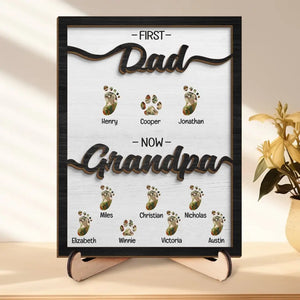 I’m So Lucky To Have Your Love - Family Personalized Custom 2-Layered Wooden Plaque With Stand - Father's Day, Gift For Dad, Grandpa