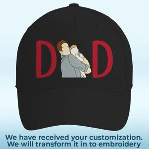 Custom Photo You Are My Incredible Dad - Family Personalized Custom Line Embroidered Cap - Father's Day, Gift For Dad