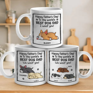 To The World's Best Dog Dad, I Woof You - Dog Personalized Custom 3D Inflated Effect Printed Mug - Father's Day, Gift For Pet Owners, Pet Lovers