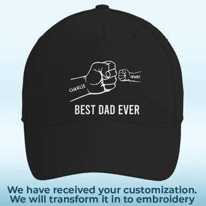 You Are The Greatest Dad In The World - Family Personalized Custom Line Embroidered Cap - Father's Day, Gift For Dad