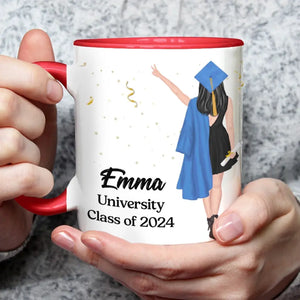 A New Me Starts With A New Journey - Family Personalized Custom Accent Mug - Graduation Gift For Family Members, Siblings, Brothers, Sisters