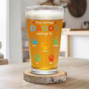 Being A Great Father Is Like Shaving - Family Personalized Custom Beer Glass - Father's Day, Gift For Dad, Grandpa