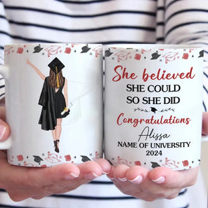 I Finally Graduated - Family Personalized Custom Mug - Graduation Gift For Family Members, Siblings, Brothers, Sisters