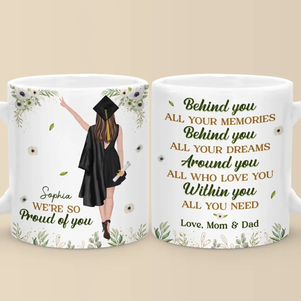 Feel So Proud Of You - Family Personalized Custom Mug - Graduation Gift For Family Members, Siblings, Brothers, Sisters