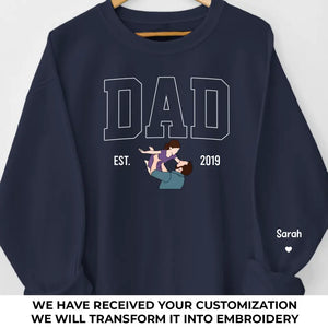 Dad, You Are One In A Million - Family Personalized Custom Line Embroidered Sweatshirt - Father's Day, Gift For Dad, Grandpa