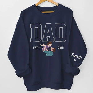 Dad, You Are One In A Million - Family Personalized Custom Line Embroidered Sweatshirt - Father's Day, Gift For Dad, Grandpa