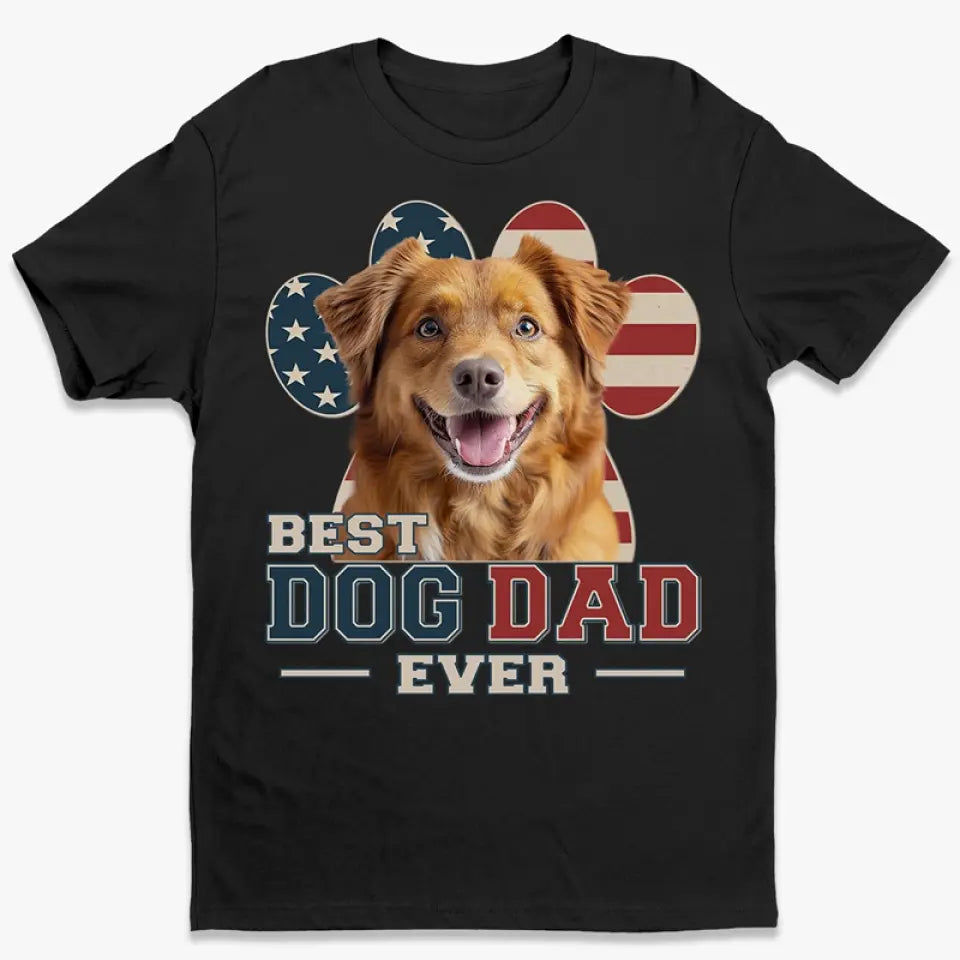 Custom Photo Happy To Be With The Best Dad - Dog & Cat Personalized Custom Unisex T-shirt, Hoodie, Sweatshirt - Father's Day, Gift For Pet Owners, Pet Lovers