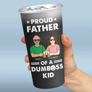 Dear Dad Great Job We're Awesome - Family Personalized Custom Aluminum Changing Color Cup - Father's Day, Gift For Dad, Grandpa