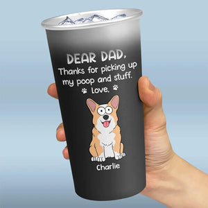 Dear Dad You Are Awesome - Dog Personalized Custom Aluminum Changing Color Cup - Gift For Pet Owners, Pet Lovers