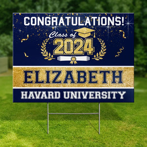 Today Is Your Day - Family Personalized Custom Yard Sign - Graduation Gift For Family Members, Siblings, Brothers, Sisters