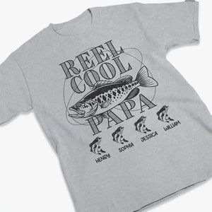 Reel Cool Grandpa Fishing - Family Personalized Custom Unisex T-shirt, Hoodie, Sweatshirt -Father's Day, Gift For Dad, Grandpa