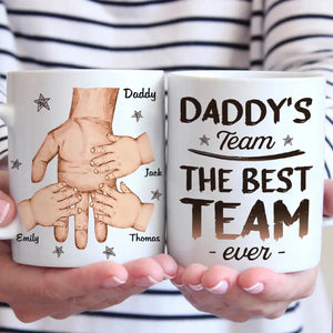 The Best Team Ever - Family Personalized Custom Mug - Father's Day, Gift For Dad, Grandpa