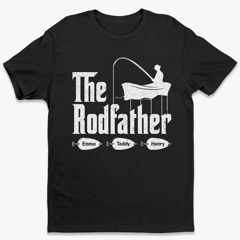 The Rodfather - Family Personalized Custom Unisex T-shirt, Hoodie, Sweatshirt - Father's Day, Gift For Dad