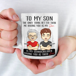 A Boy’s Best Friend Is His Mother - Family Personalized Custom Mug - Father's Day, Gift For Son