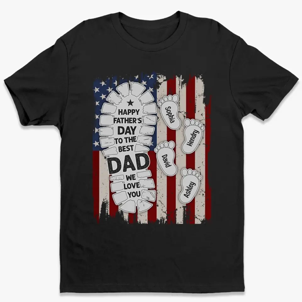 Happy Father's Day To The Best Dad - Family Personalized Custom Unisex T-shirt, Hoodie, Sweatshirt - 4th of July, Father's Day, Gift For Dad, Grandpa