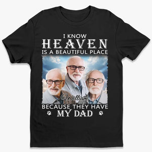 Custom Photo Our Dad Will Be In Our Hearts Forever - Memorial Personalized Custom Unisex T-shirt, Hoodie, Sweatshirt - Sympathy Gift For Family Members