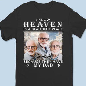 Custom Photo Our Dad Will Be In Our Hearts Forever - Memorial Personalized Custom Unisex T-shirt, Hoodie, Sweatshirt - Sympathy Gift For Family Members