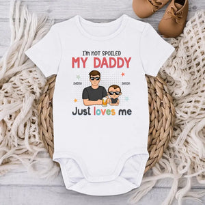 I'm As Lucky As Can Be - Family Personalized Custom Baby Onesie - Father's Day, Baby Shower Gift, Gift For First Dad