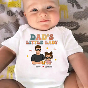 I'm Dad's Little Baby - Family Personalized Custom Baby Onesie - Father's Day, Baby Shower Gift, Gift For First Dad, Grandpa