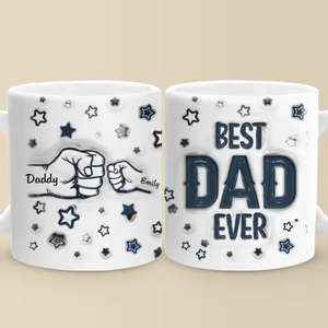 Nobody Else In The World Is Better Than My Dad - Family Personalized Custom 3D Inflated Effect Printed Mug - Father's Day, Gift For Dad, Grandpa